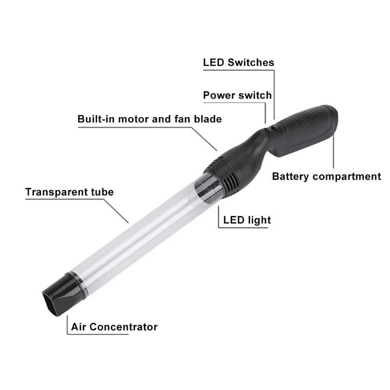 Powerful Household Handheld Bug Vacuum Insect Pest Bee Catcher with LED Light Sucker Grabber Moth Portable Electronic Catcher