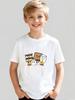 T-shirts for Boys and Girls - Boys' Short-sleeved Camping Group Letter Printed Graphic T-shirt, Round Neck Casual Summer