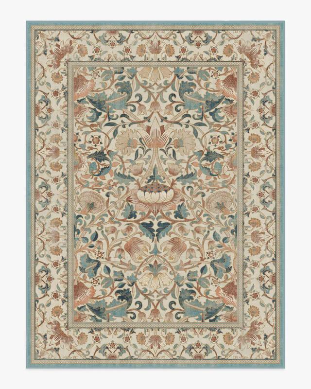 Anonna Dark Wood Area Rug for Bedroom Bedside Decor Floor Mat Floral Aesthetic Carpet for Living Room Non Slip Washable Carpet