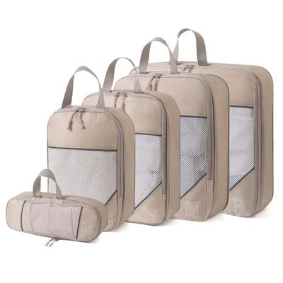Packaging Clothes Compressed 5 Piece Set For Changing Laundry, Toiletries, Cosmetics Luggage Travel Storage Organizer Bag