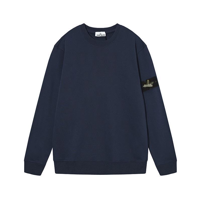 STONE 20SS Unisex Bluza z okrągłym dekoltem z naszywką kompasu: Funkcjonalny, Codzienny