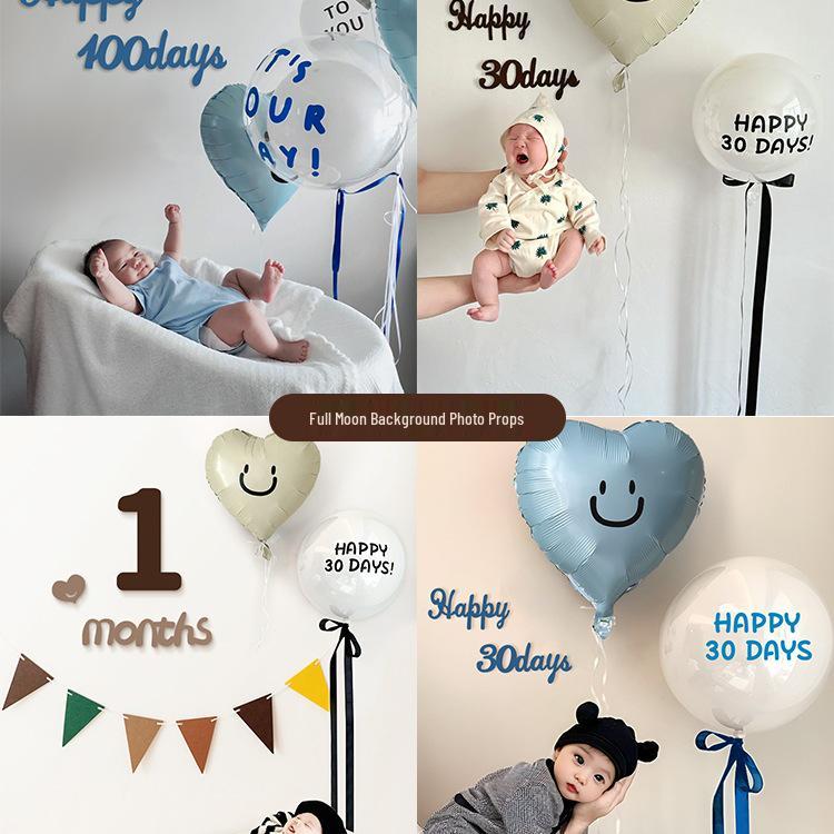 30-Day Baby Celebration Photo Props & Background Wall Set