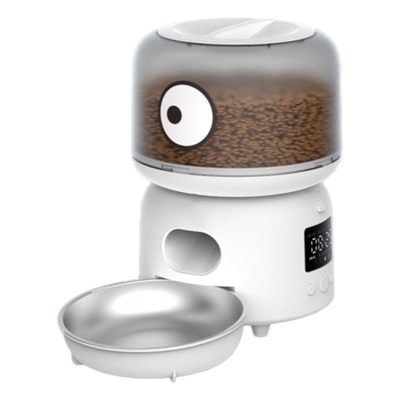 

M-Modern-Tuya 2.4G Wi-Fi 3L Automatic Pet Feeders,APP Control,Dogs Pet Feeder With Stainless Steel Bowl EU Plug белый