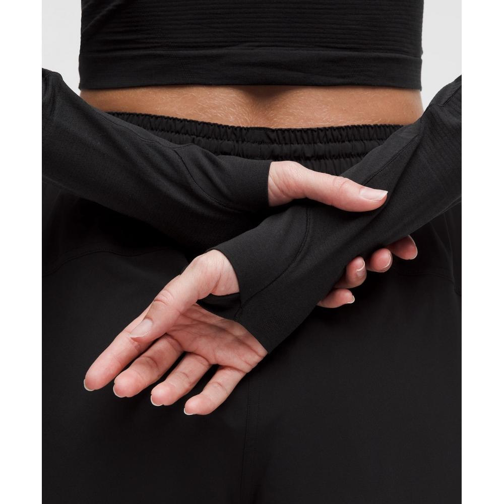Lululemon Swiftly Tech Cropped Long Sleeve Shirt 2.0 Black Black