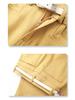 Yellow Retro High-Waist Wide Leg Jeans for Women - 2025 Spring/Autumn Slim Fit Cropped Pants