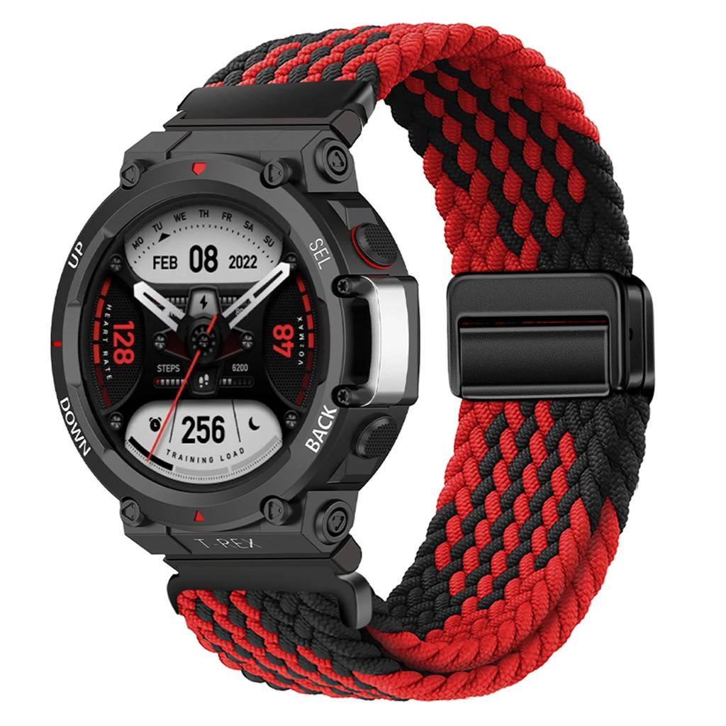 Geflochtenes Solo Loop Armband für Huami Amazfit T-Rex 3 Band Smartwatch Nylon Elastische Armbänder für Huami Amazfit T-Rex 3 Correa Band