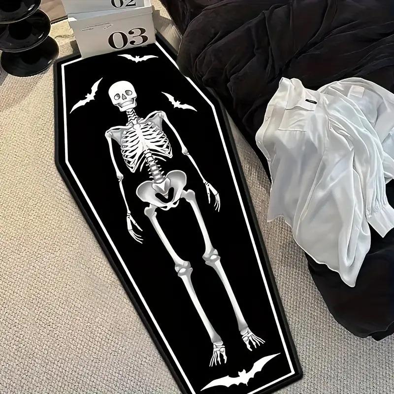 3D Embossed Human Body Optical Illusion Runner Rug Realistic Sculpture Non Slip Study Hallway Creative Floor Mat