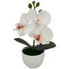 3 Head Artificial Orchid Potted Plant Made of High Grade Plastic for Long Lasting Indoor Decor Living Room Bedroom Table Display