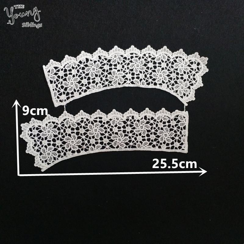 Black And White Neckline Lace Fabric DIY Hollow Lace False Collar Embroidery Applique Decoration Clothing Sewing Accessories