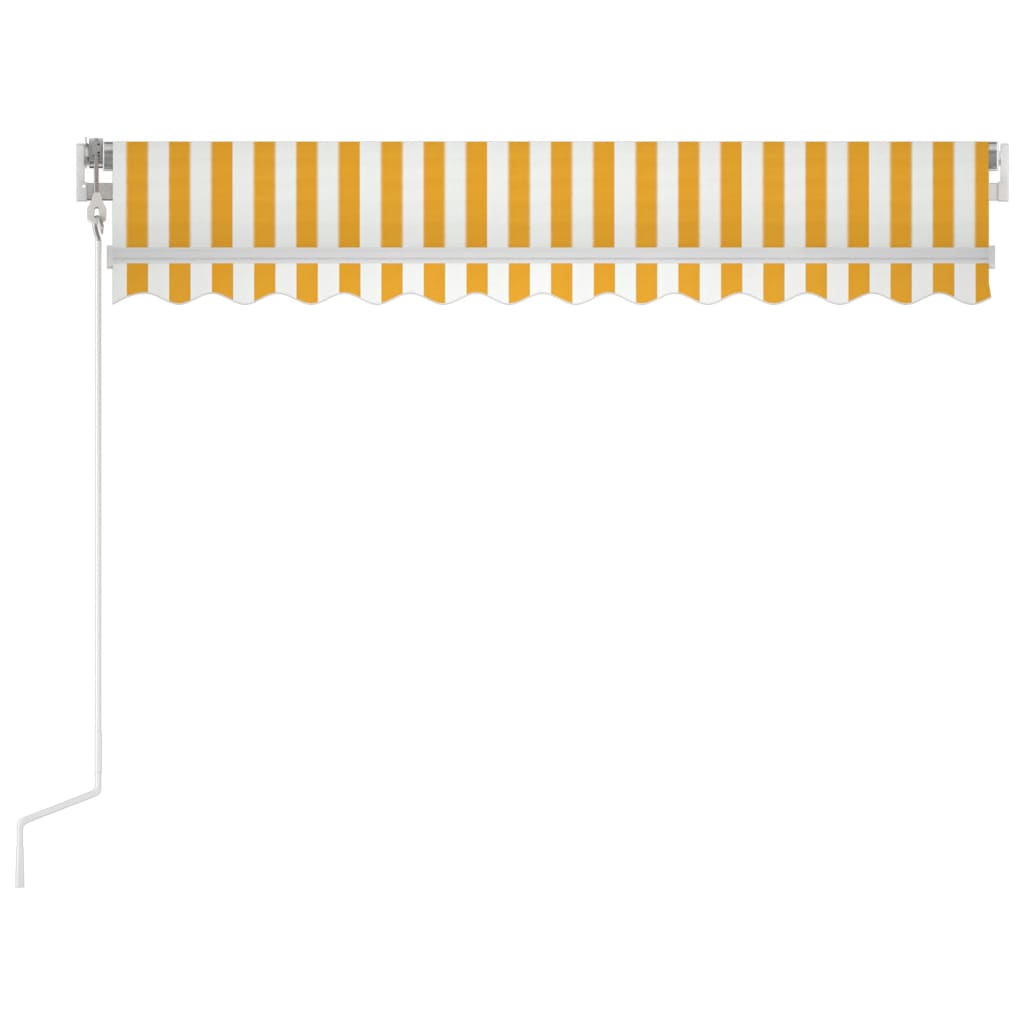 Automatic Awning with LED Lights and Wind Sensor 300x250 cm Yellow White