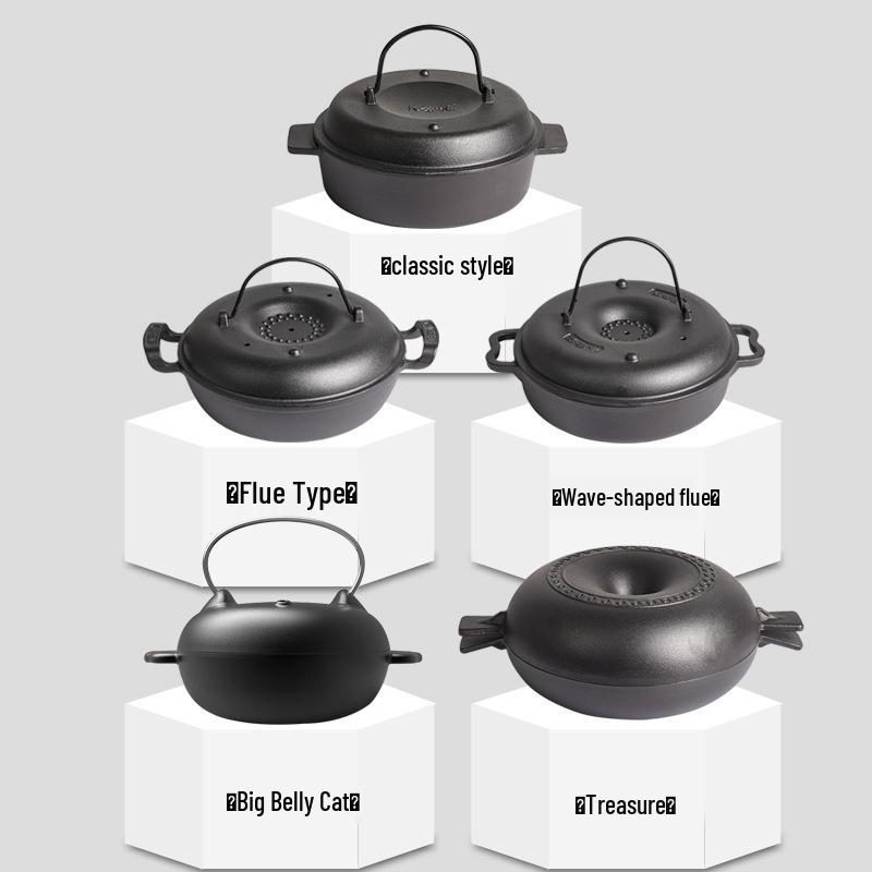 Thickened Cast Iron Sweet Potato Roasting Pot and Corn Grill