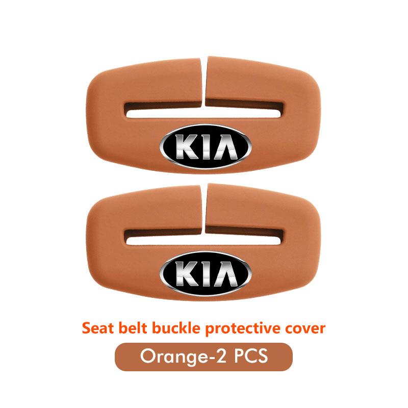 RVGH1 Car Seat Belt Protection Silicone Buckle Clip Cover For KIA Cerato Proceed Venga Stonic Picanto Sorento Stinger