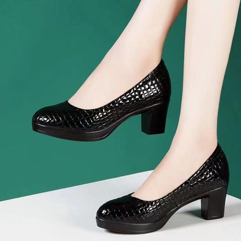 Sapatos Femininas Women Fashion White Snake Skin Pattern Spring Slip On Office High Heel Shoes Lady Cool Pumps Ba426