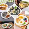 Disposable Dinner Plates, Thickened Food-grade Tableware, Round Snack Plates, Barbecue Plates, Buffet Paper Plates, Three-grid Paper Plates