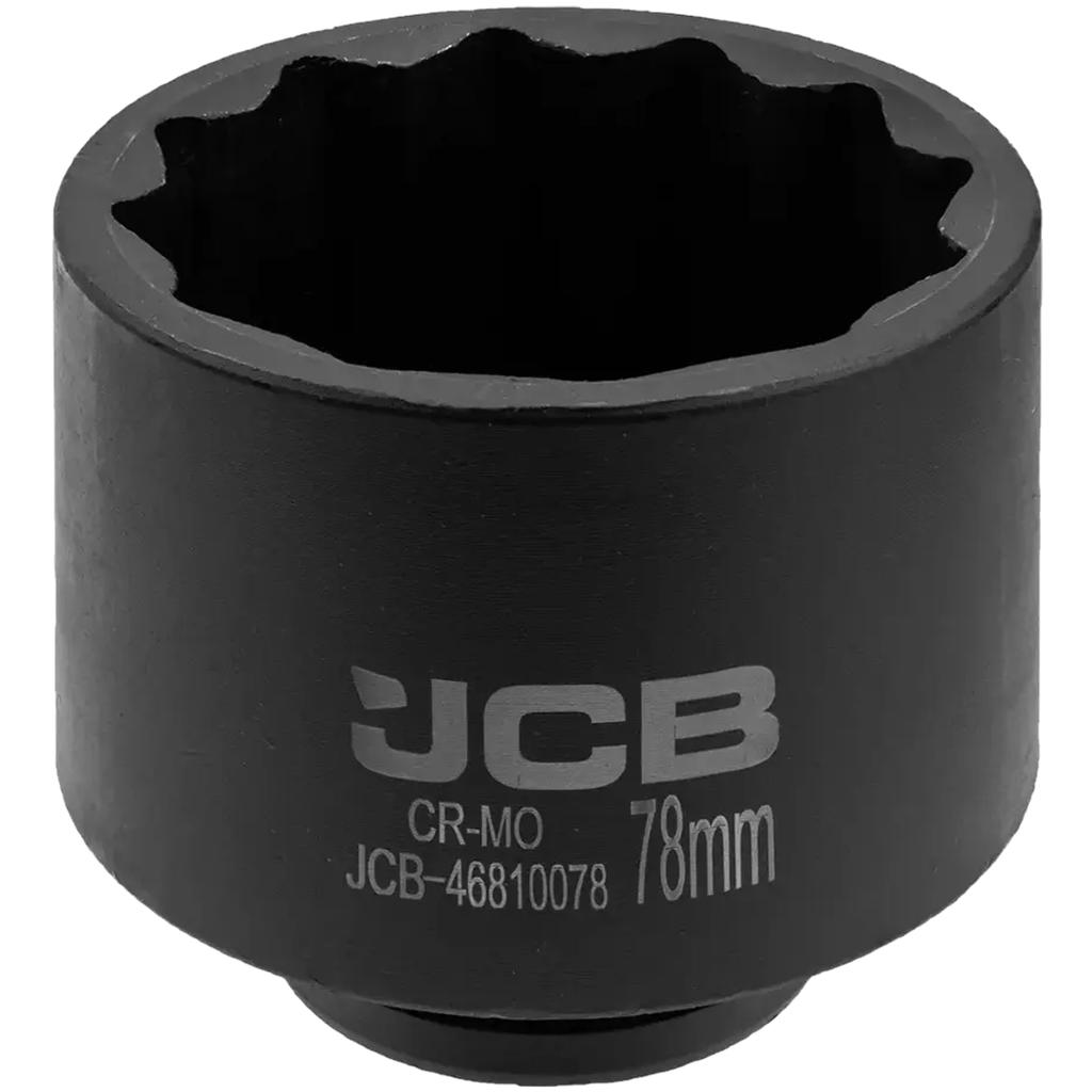 JCB 3/4" Cr-Mo 12-point Deep Impact Socket 78mm Socket Wrench