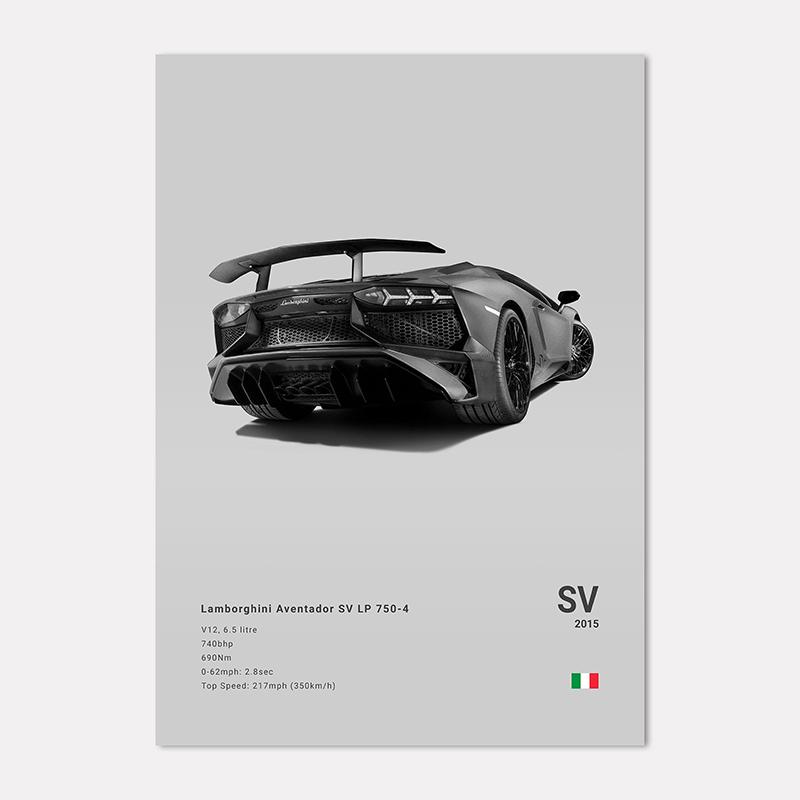 Famous Cars LP 640 Canvas Wall Art Print Poster Aventador URUS VENENO Decoration Mural Modern Home Decor Birthday Gift Unframed