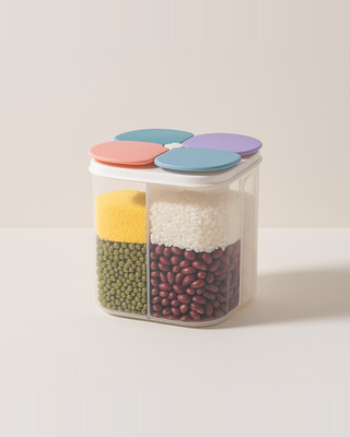 Cereals Storage Box Plastic Sealed Jar for Grain Noodle Transparent Food Keep Fresh Waterproof Container for Multigrain Tea Cans