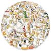 64-Piece Yellow Cat Cartoon Sticker Set for DIY Journals, Phone Cases, and Notebooks