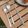 Titanium Spoon Fork Chopsticks for Noodles Lightweight Titanium Spoon for Home Outdoor Camping Hiking Picnic
