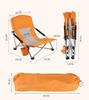 Iron Frame Nylon Fabric High Back Portable Folding Lounge Chair Outdoor Recliner For Beach Sunbathing Camping Fishing Travel