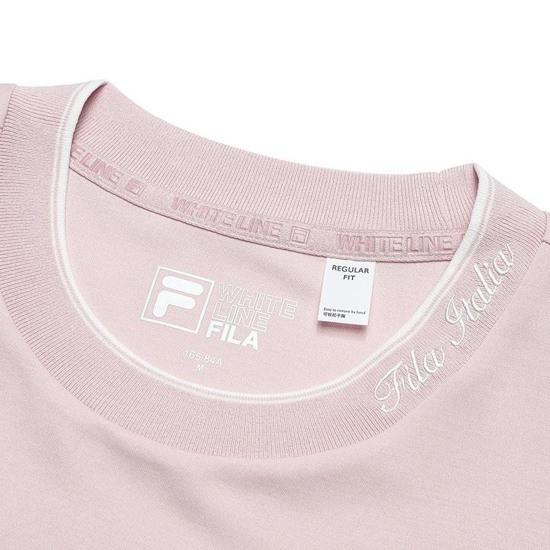FILA T Shirts Women's Bare Pink PK Crew Neck Moderate F51W528101F-PK