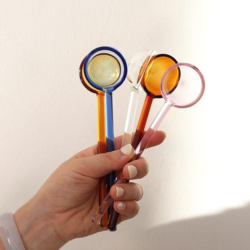 Glass Mixing Spoon High Temperature Resistant for Milk And Coffee