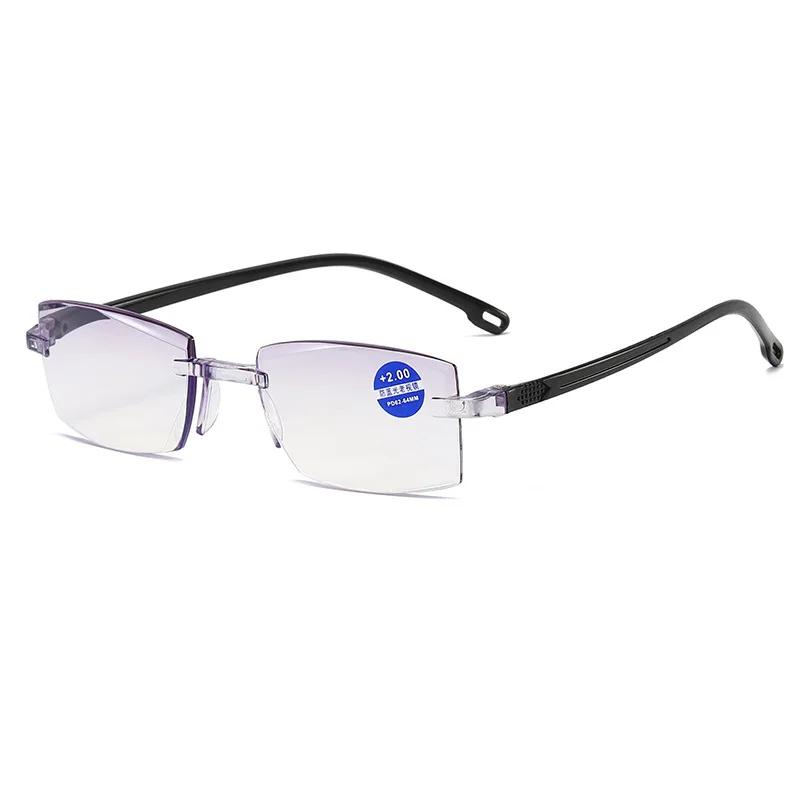 

Elderly Smart Zoom Anti-blue Light Reading Glasses Fashion Anti-radiation Reading Glasses Far and Dual-use frameless Glasses 1.0