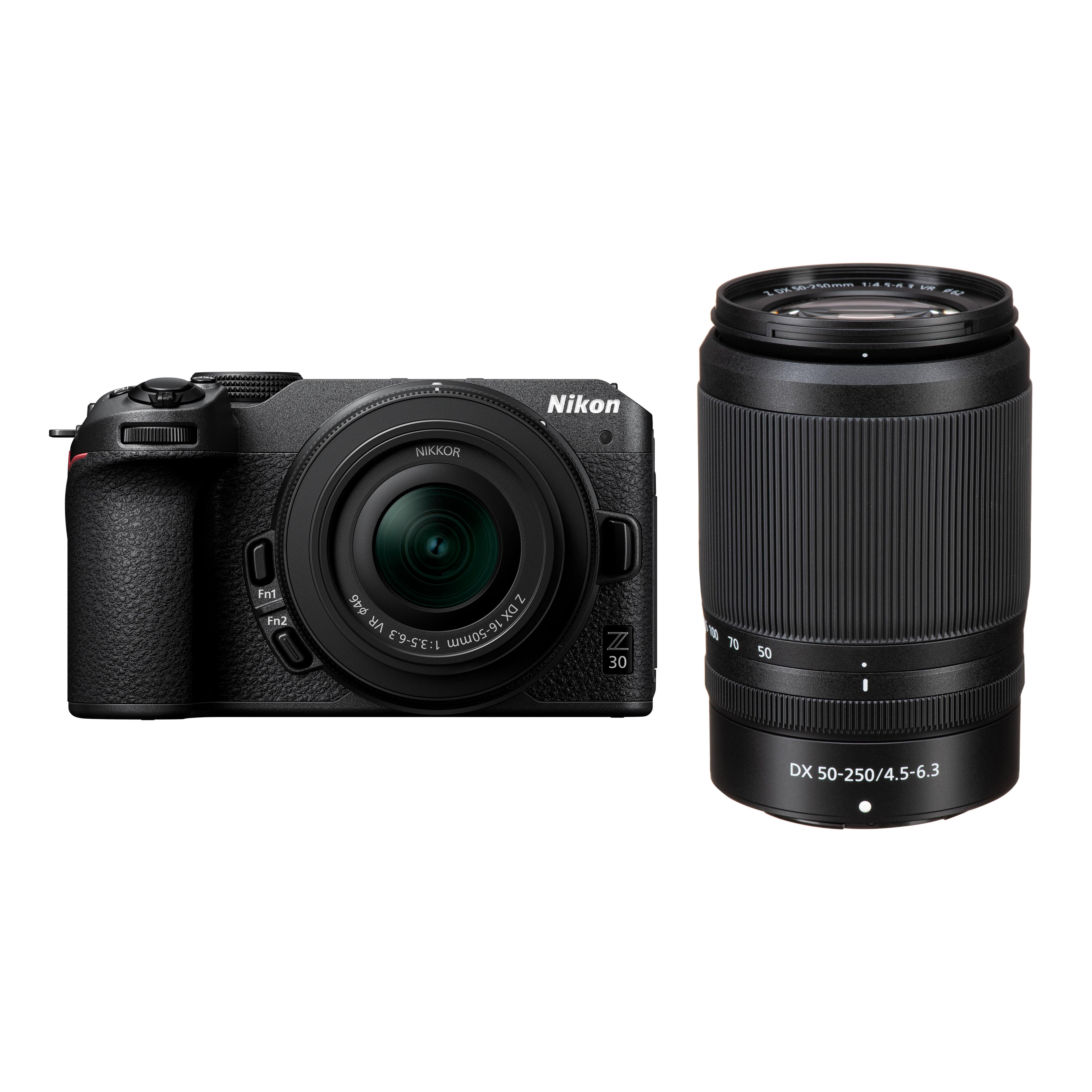 

Nikon Z30 Mirrorless Camera + Z DX 16-50mm f/3.5-6.3 VR + Z DX 50-250mm f/4.5-6.3 VR Lens чорний