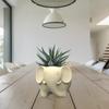 Succulent Plant Silicone Mold Elephant Shaped Flower Pots Mould Practical Concrete and Gypsum Mould for Floral Planter