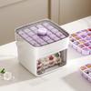Press-Release Ice Cube Tray with Storage Bin & Ice Shovel Large Capacity Ice Mold for Freezer Leak-Proof Stackable BPA-Free Ice Maker for Home Party