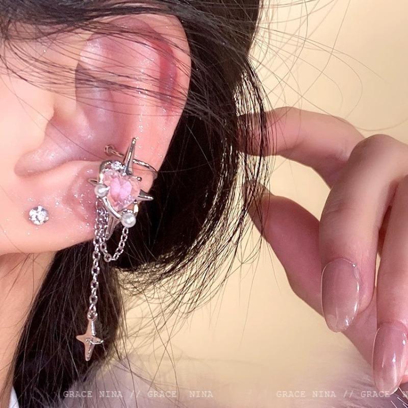 Love Fluffy Ear Hook Ear Pin - A Unique Design Long Style Elegant Ear Pin Without Ear Hole