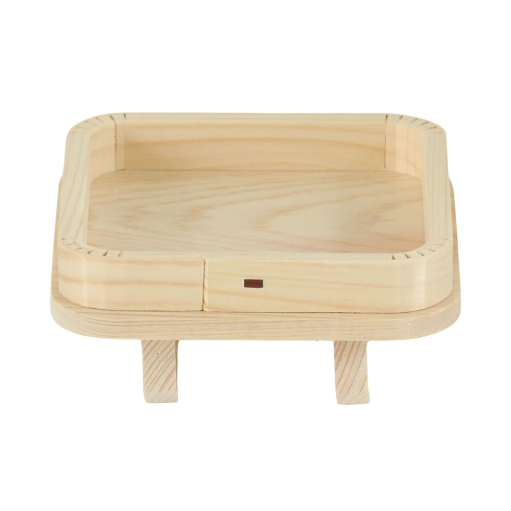 Namukumachan Kobo 3-sun (9,5 cm lățime x 4,5 cm înălțime) Hinoki (chiparos japonez) Trepied cu picioare, Fabricat în Japonia, pentru altare Shinto, Kagami Mochi (orez