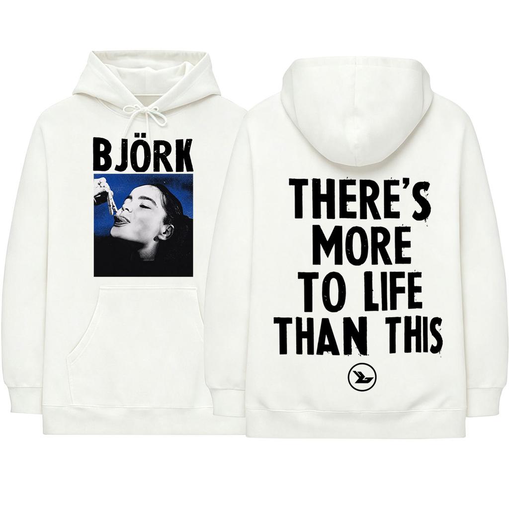 Bjork Rock Tour Concert 2026 Merch Hoodies Unisex Clothing Fashion Loose Long Sleeves Pullovers Hooded Sweatshirts Streetwear