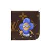 LOUIS VUITTON Vivienne Wintery Travel Cute Mascot Illustration Paw Print Pattern Monogram Canvas Wallet Women's Brown