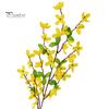 Wedding Decor Flowers Artificial Winter Jasmine with Stem Realistic Fake Silk Yellow Flower Indoor Home Office Table Centerpiece Faux Branch