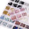 6Grids Kit Nail Decoration Mix Size Nail Diamond Flatback Rhinestone Glue Strass Diy Bling Stickers Skin Non Hotfix Crystals