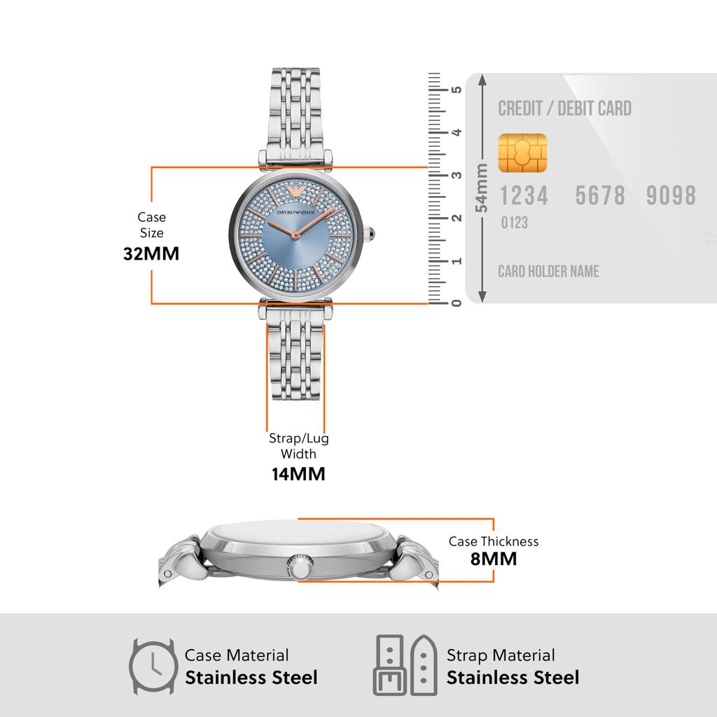 Uhr NA AR11594 Silber [Emporio Armani] Damen