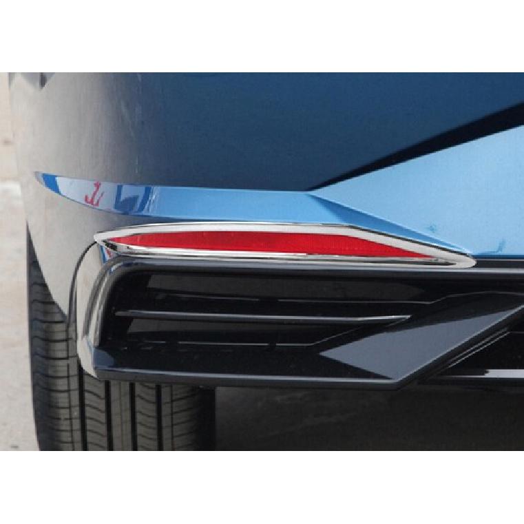 For Hyundai Elantra 2021-2022 2023 Chrome Rear Fog Light Lamp Frame Trim 2PCS