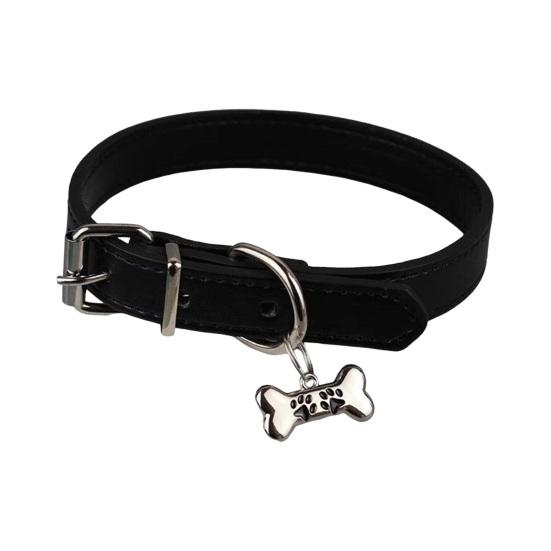 

Женское колье-колье, костяное ожерелье с несколькими отверстиями, регулируемая длина, металлическая пряжка, короткое ожерелье из искусственной кожи чёрный