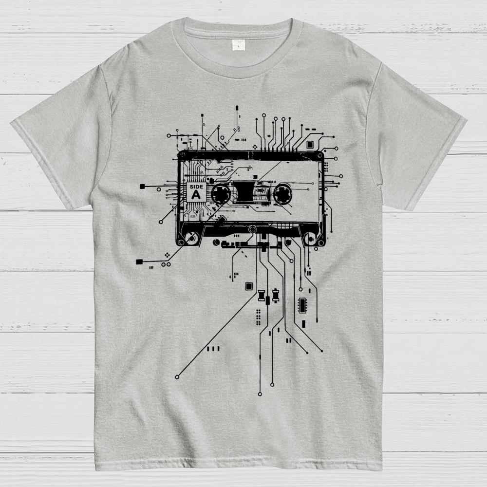 Cyber tape Cotton Summer Casual Cool Loose T-Shirt