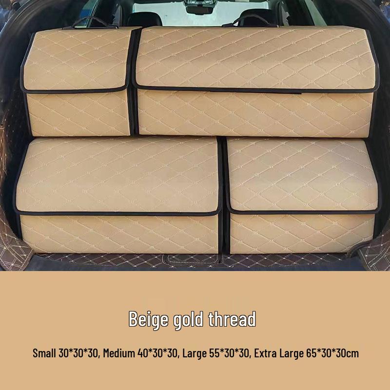 Leather Folding Car Trunk Organizer Box Small 30*30*30