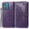 For Motorola Moto G84 5G Case Wallet Leather Phone Cover Mandala Embossment