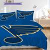 St. Louis Blues Pattern Bedding Quilt Set Quilt Cover Pillowcase Home Decoration Birthday Gift (1 * duvet cover + 2 * pillowcase, without core)