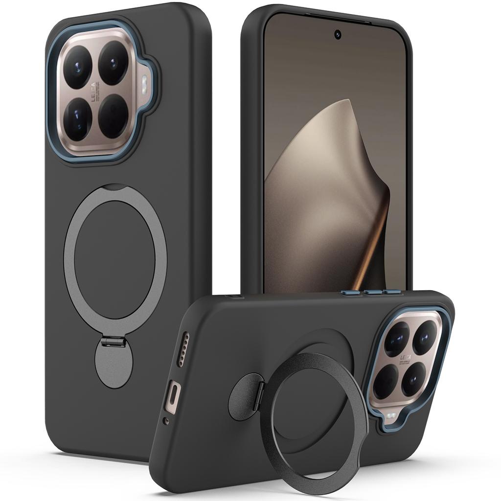 For Xiaomi 15T Pro Magnetic Case Rotating Ring Kickstand TPU + PC Back Cover