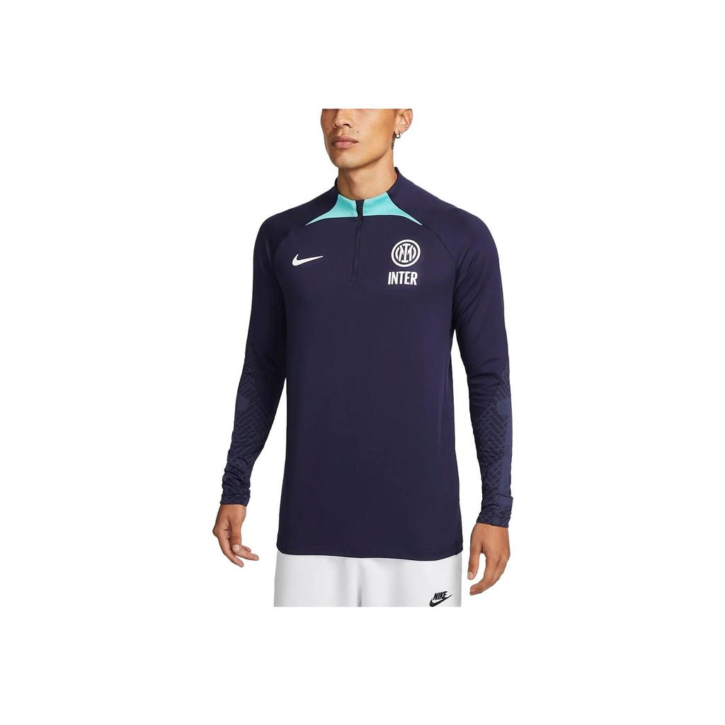 Nike Dri-FIT Strike Inter Milan Football Training Series Logo Print Slim Fit Comfortable Jersey Men tops Navy-Blue DM2456-498