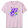 Graffiti 67 Unisex T Shirt Bright Neon Paint Slogan Six Seven Meme Number Day