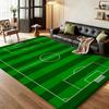 Soccer Ball Green Field Rectangular Rug Nonslip Durable Carpet For Gaming Room Study Living Room Home Party Decor Holiday Gift