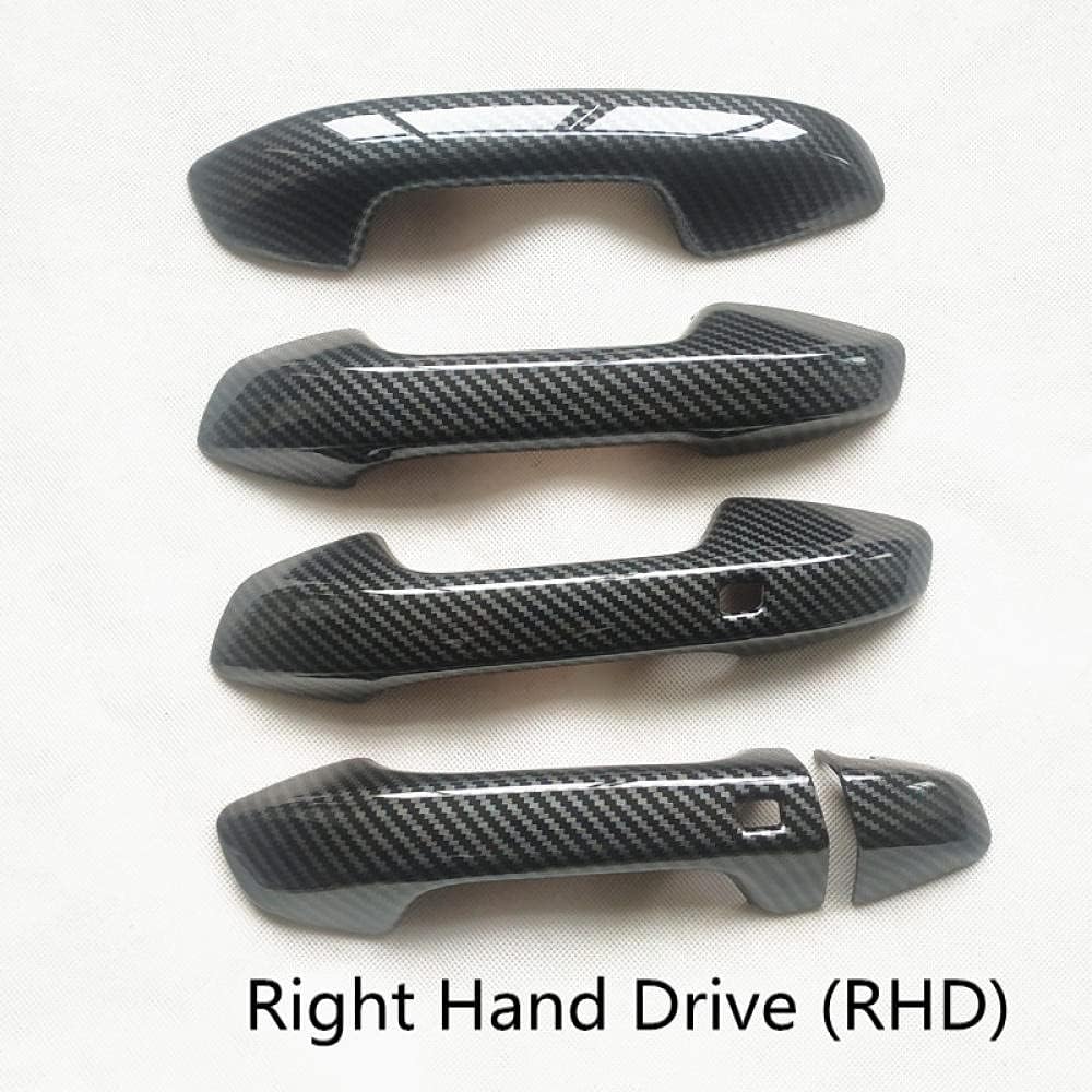 Door Handle Cover Trim Fit for Kia Forte Cerato K3 BD 2019 2020 2021 GT ABS Plastic Imitation Carbon Fiber-RHD