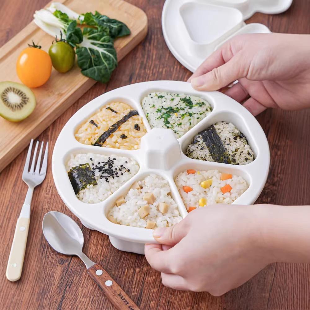 Perfect Shape PP Sushi Maker Box 6 In 1 Non-Stick Triangle Sushi Mold Onigiri Mold Japanese Cuisine