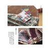 Wafuka Tenugui Hand Towel, Spring Pattern, Chusen Dyed, Made in Japan, Iris and Children, Approx. 35x90cm, 100% Cotton